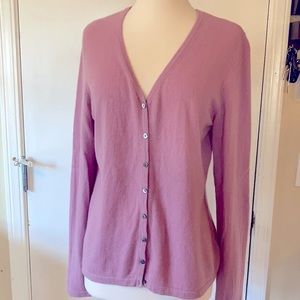 Charter club 100% cashmere cardigan sweater. Pale dusty rose pink xl